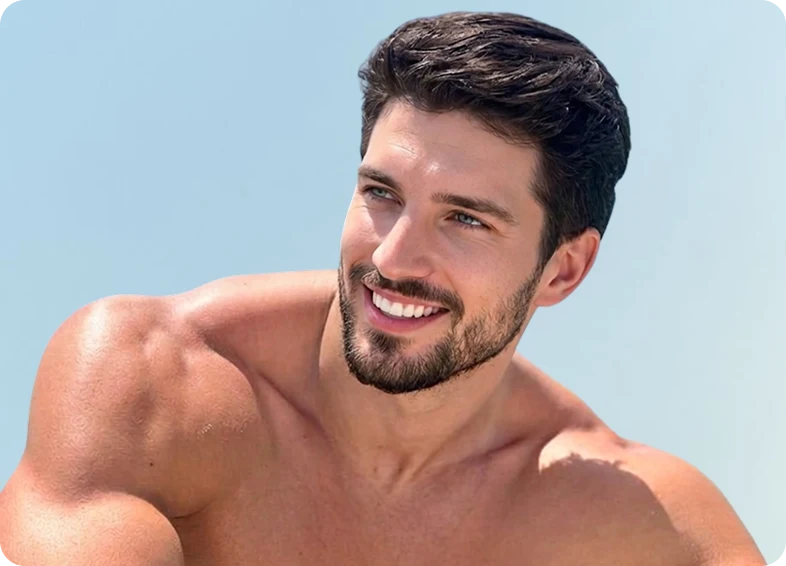 Smiling man confident after ED treatment